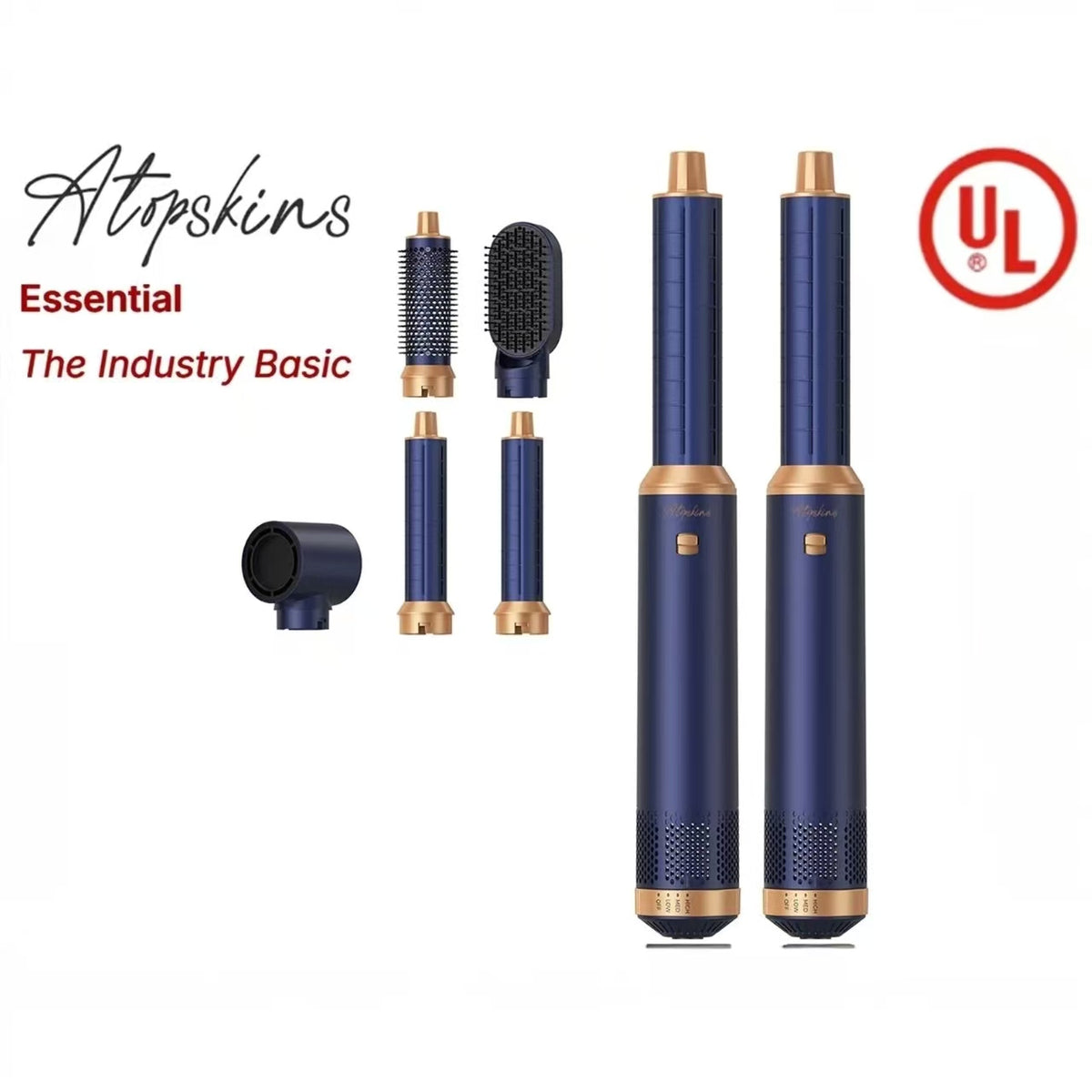 ATOPSKINS 5-in-1 Air Styler, Lightweight Hair Dryer & Hot Air Curlers with Diffuser & Curly Hair Brush
